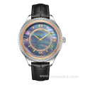 Fashion Quartz Pearl Watch With Leather For Women